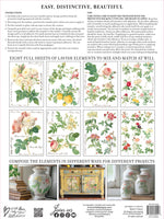 Rose Botanical IOD TRANSFER 12X16 PAD