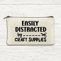 Canvas zipper bags make-up, paint brushes etc