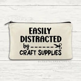 Canvas zipper bags make-up, paint brushes etc
