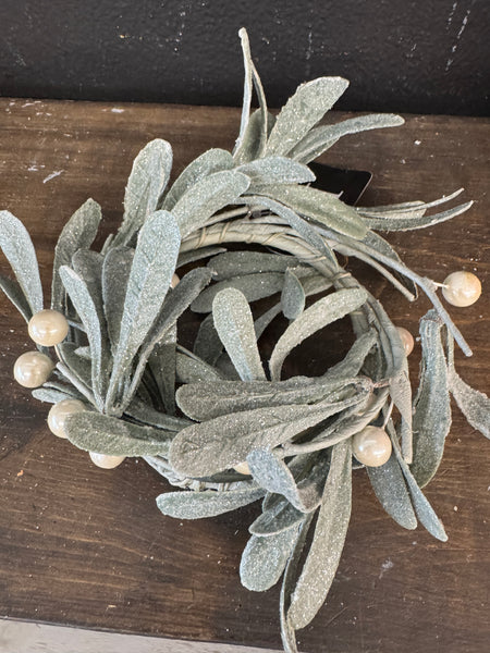 Glitter pearl candle ring