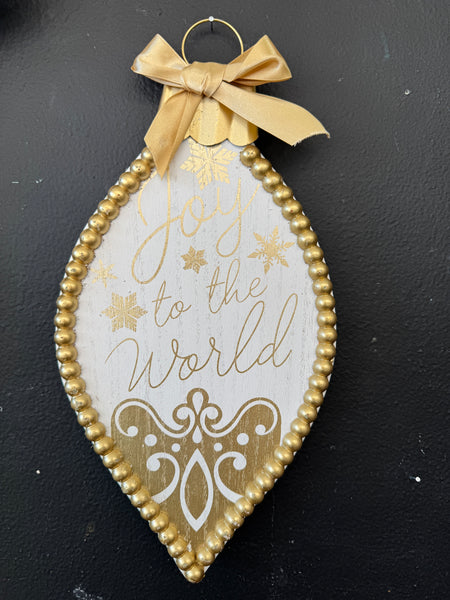 Joy to the world large ornament sign
