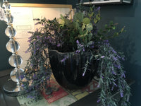 Black Scalloped Vase