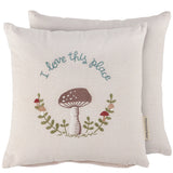 Mushroom love this place pillow