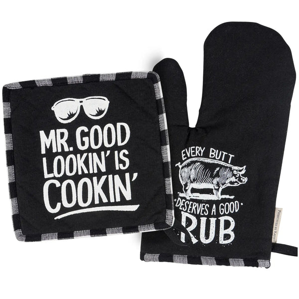 Grilling good run oven mitts Dad Fathers Day