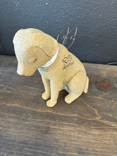 Angel dog devoted figurine