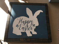 Blue Happy Easter Plaque