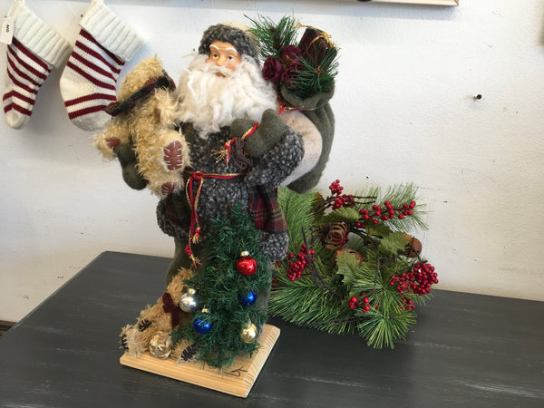 Santa With Teddy Bears/Tree