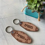 Wood Menomonee Falls MF zip code Keychain