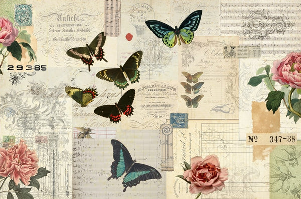 Roycycled Butterfly Masterboard Decoupage Paper