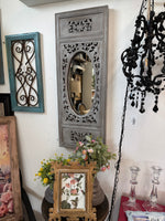 Carved wood mirror