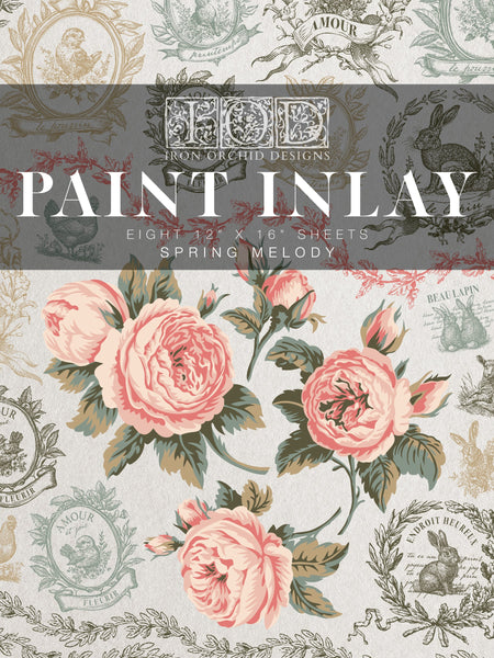 Spring Melody IOD PAINT INLAY 12X16 PAD