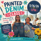 07/25/26 (Saturday) 10:30am 12:30pm Paint YOUR  Denim Class!