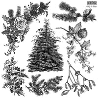 Holly & Pine 2X12 IOD STAMP