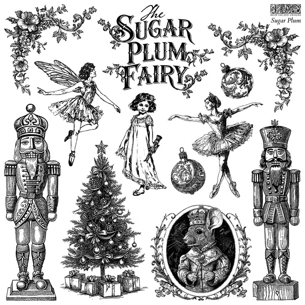 Sugar Plum12X12 IOD STAMP