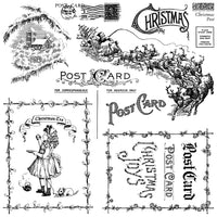 Christmas Post 12X12 IOD STAMP