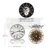 Decor Transfers® 8.5×11 –vintage clocks