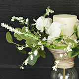 Wispy Ring-Cream Hydrangea candle ring