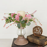 Wispy candle Ring-Pink Hydrangea Garden