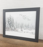 Let Heaven and Nature Sing Winter Christmas Art Sign