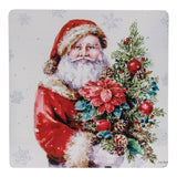 Metal Santa with Christmas Tree Sign