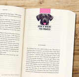 Dog Here's Where You Pawsed Bookmark