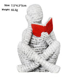 Reading Woman Resin Figurine