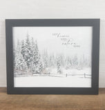 Let Heaven and Nature Sing Winter Christmas Art Sign