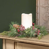 Icy Memories Mixed Pine & Berries Candle Ring - 3.5"