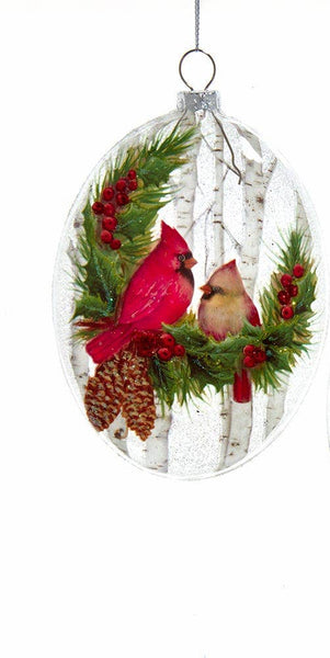 Glass Cardinal Ornament