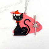 Mid Mod Vintage Cats Acrylic Ornament