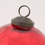 Red Ball Glass Ornament 4”