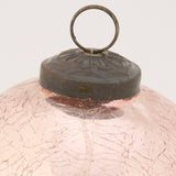 Pink Ball Glass Ornament 4”
