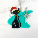 Mid Mod Vintage Cats Acrylic Ornament
