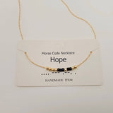 Morse Code Necklace: Hope