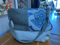 Handmade purse bag with zipper