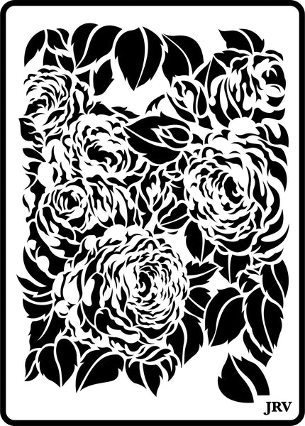 JRV Peonies stencil