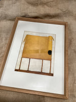 Yellow dog framed pic