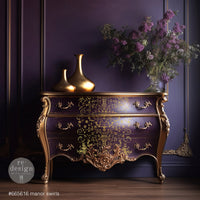 Redesign Prima Gold Foil Kacha Manor Swirls Decor Transfer tube
