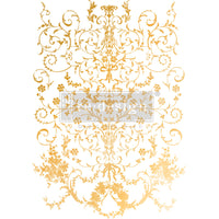 Redesign Prima Gold Foil Kacha Manor Swirls Decor Transfer tube
