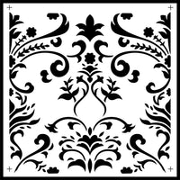 JRV Stencil Damask Tile