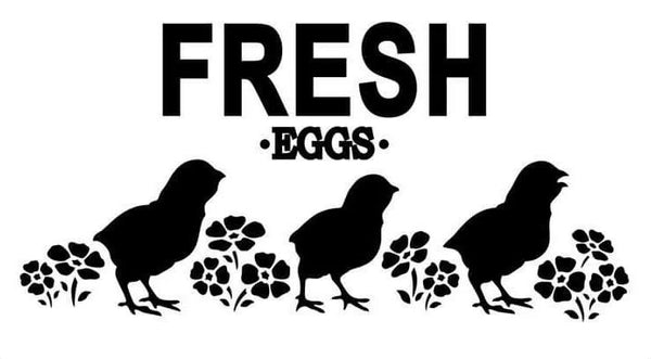 JRV Stencil Fresh Eggs