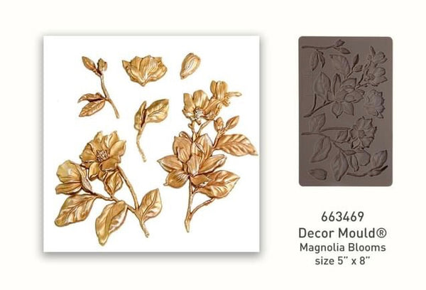 Magnolia Blooms Redesign Prima MOULD - SIZE: 5″ X 8″, 8MM THICKNESS