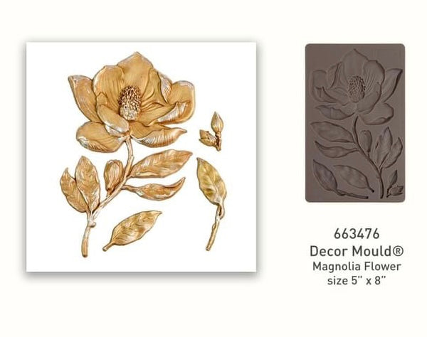 Magnolia flower Redesign Prima MOULD - SIZE: 5″ X 8″, 8MM THICKNESS