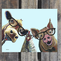Metal farm animal signs