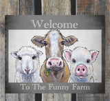 Metal farm animal signs