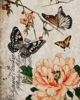 Roycycled Decoupage Paper 
Butterfly floral
