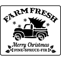 JRV Farm Fresh Christmas Truck stencil